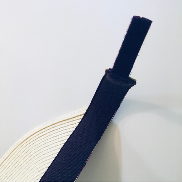 Vera Bradley Retired Plum Crazy Straw Visor Adjustable Sun Hat - Picture 12 of 15